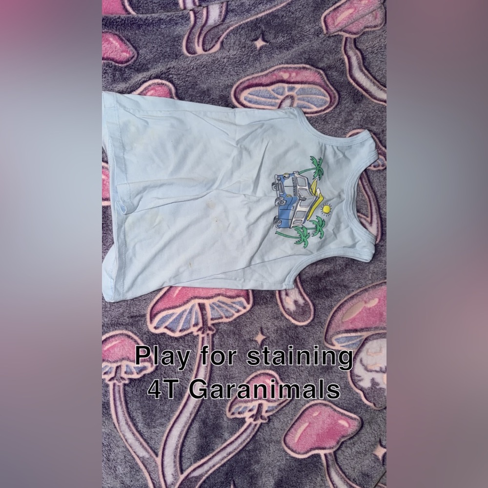 Garanimals Light Blue Tank Top with Car Graphic